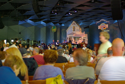 The view of Prairie Home Companion from our middling-priced seats