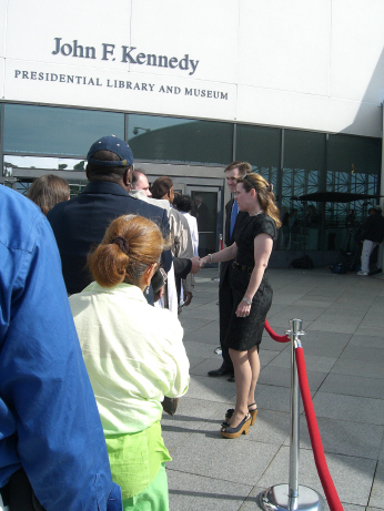 Kennedys Greeting Mourners