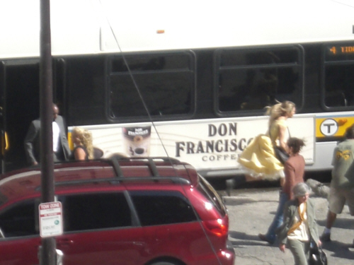 Cameron Dia running off an MBTA Bus