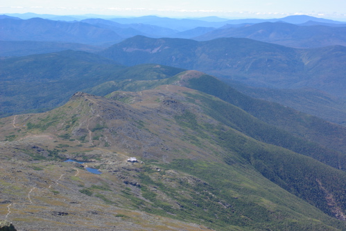 View of Lakes of the Clouds and Mt Monroe from Mt Washington
